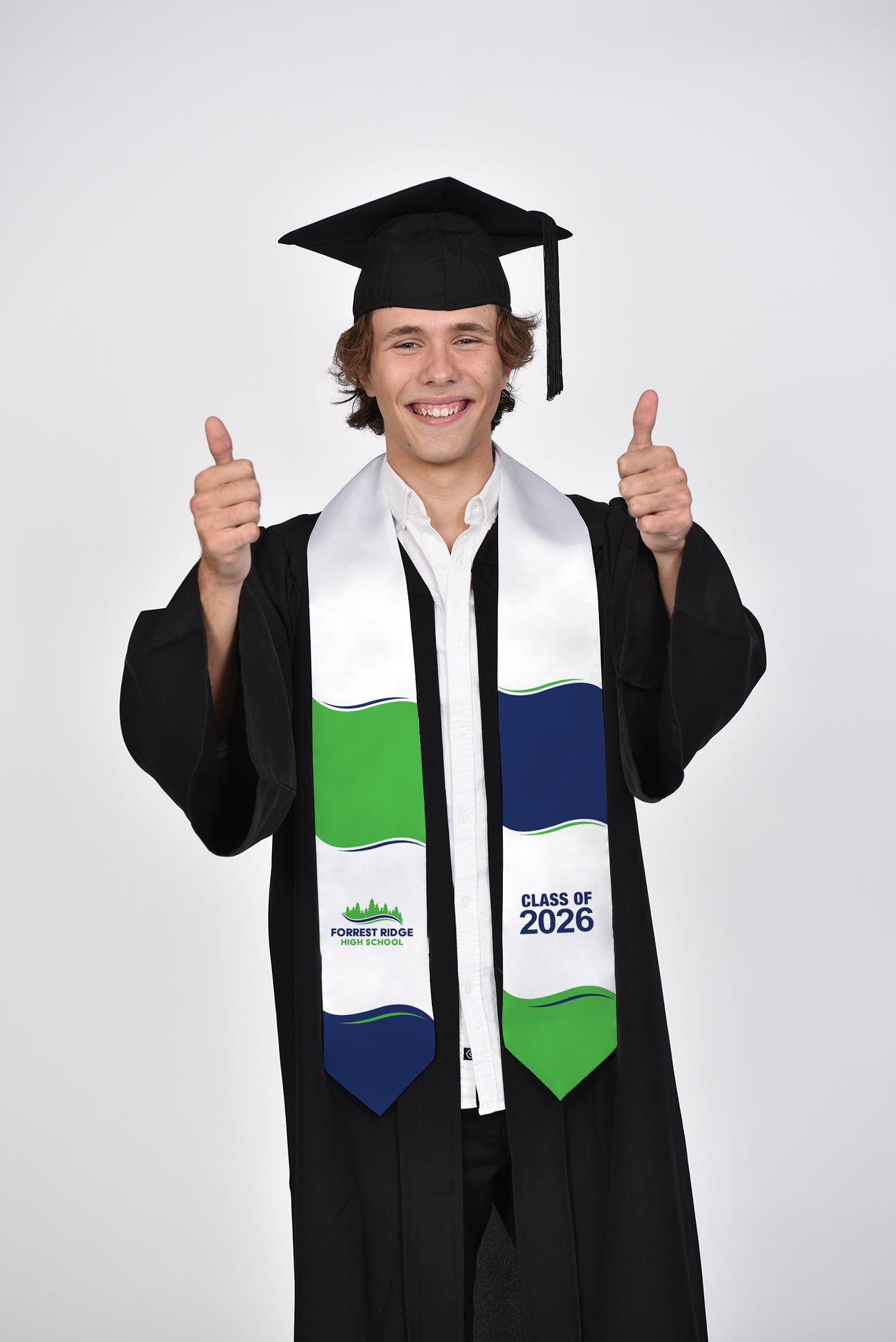 High school graduation stole with customized design available online