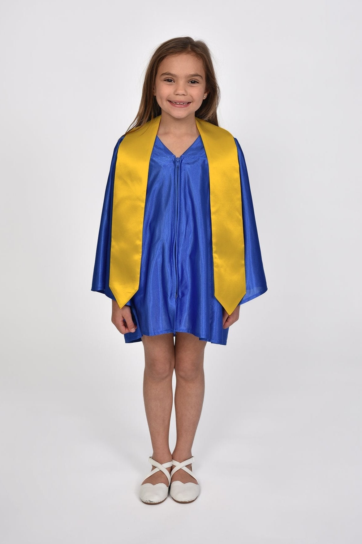 Shiny Gold Coloured Blank Graduation Sash For Children