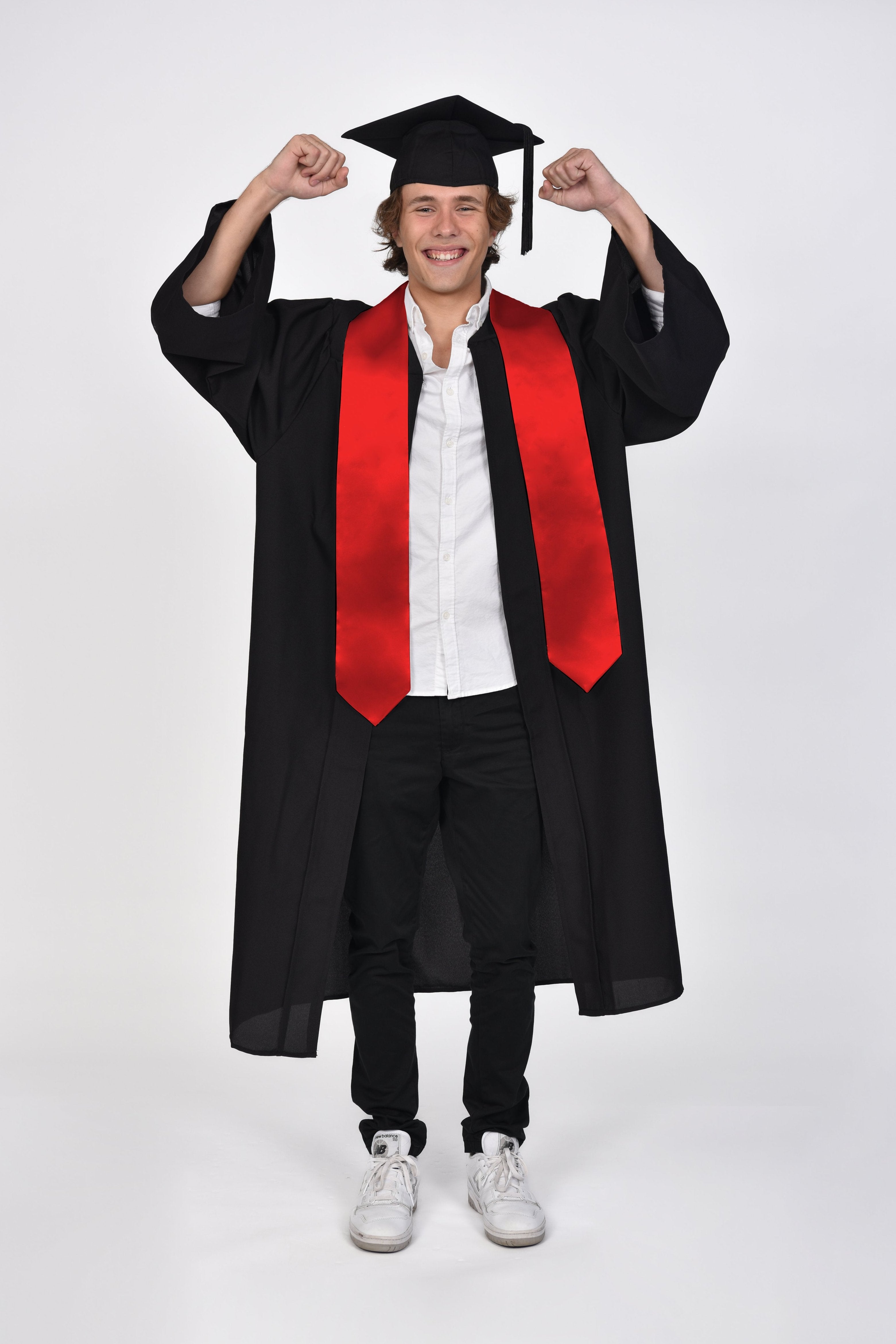 Plain Red Colored Graduation Stole customizable
