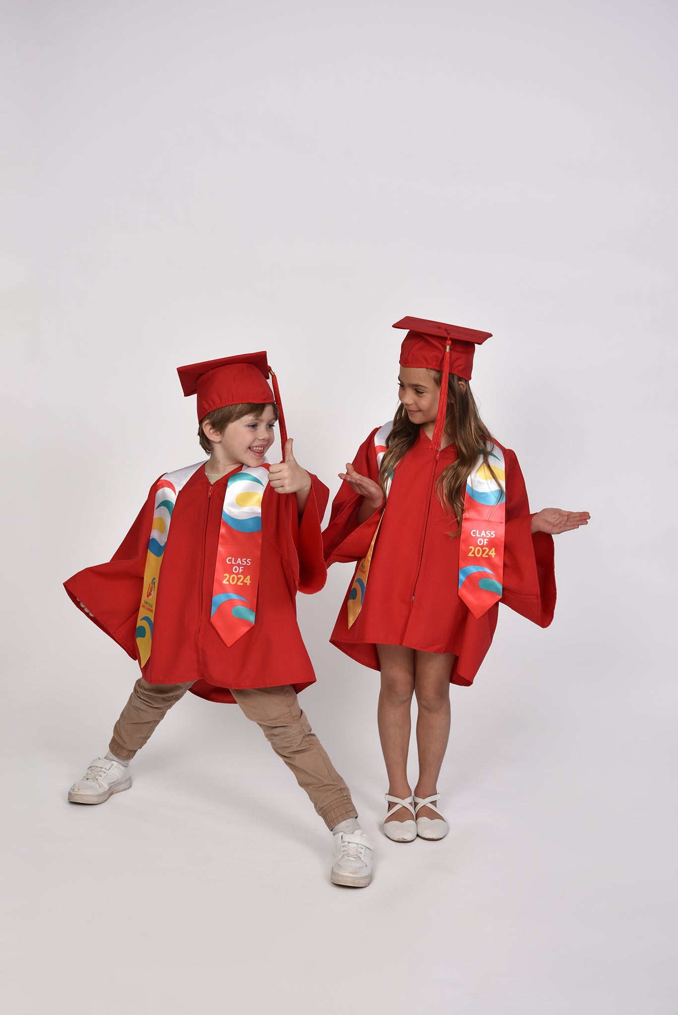 Kids Graduation Sash Multi Print Design