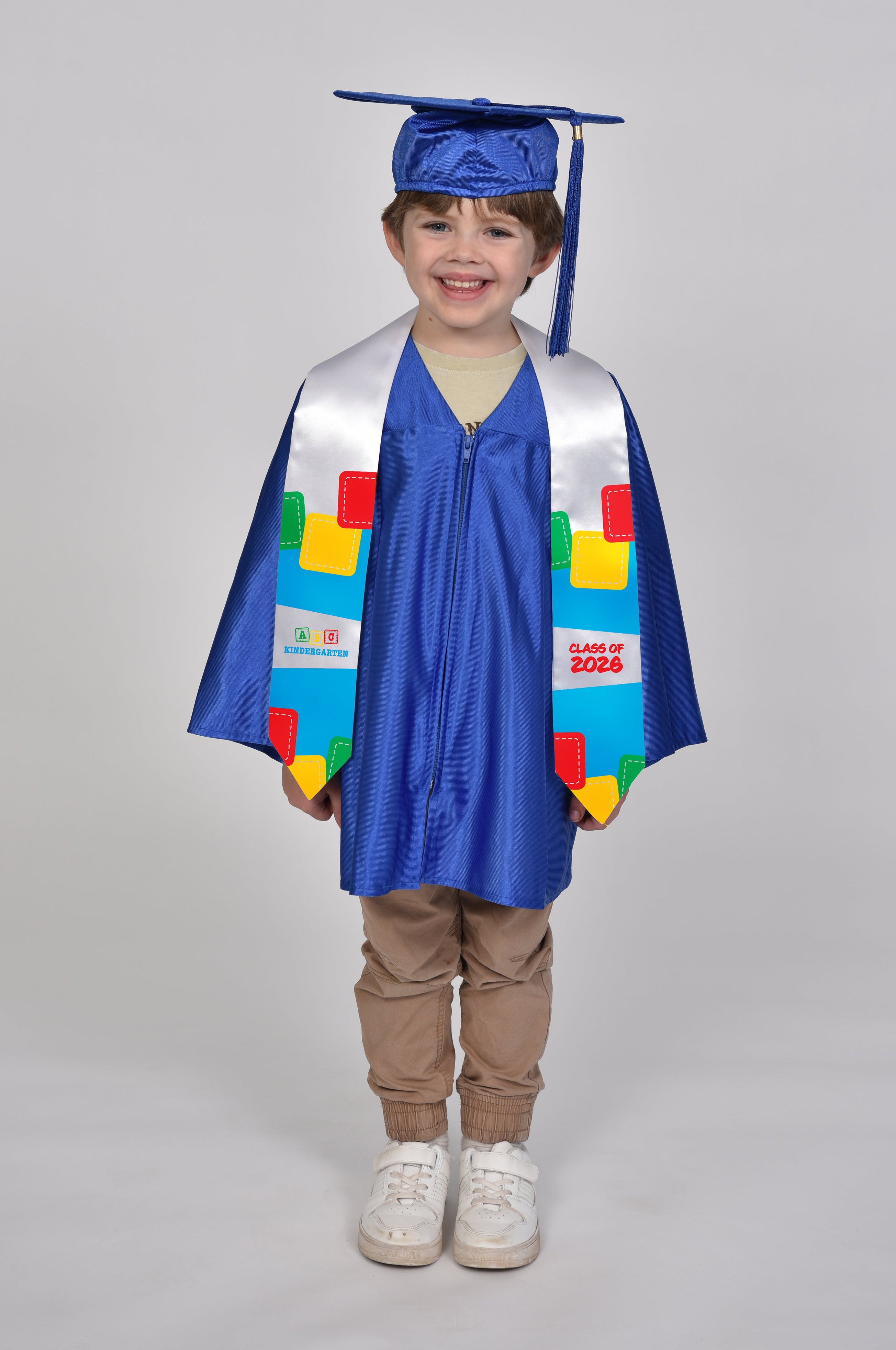 Class of 2026 Kindergarten Academic Stole featuring customized design and color scheme