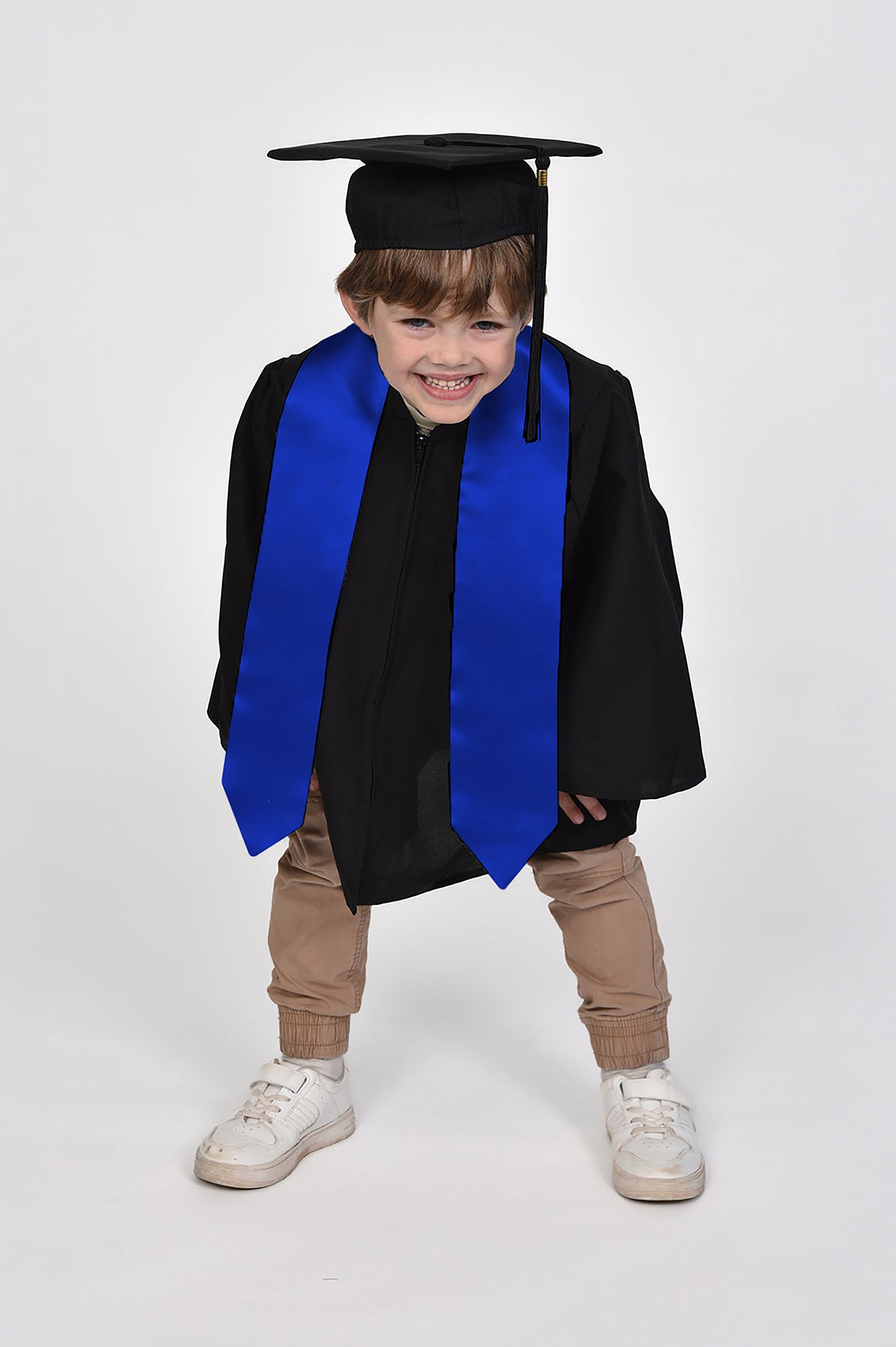 Plain Blue Kindy Graduate Stole