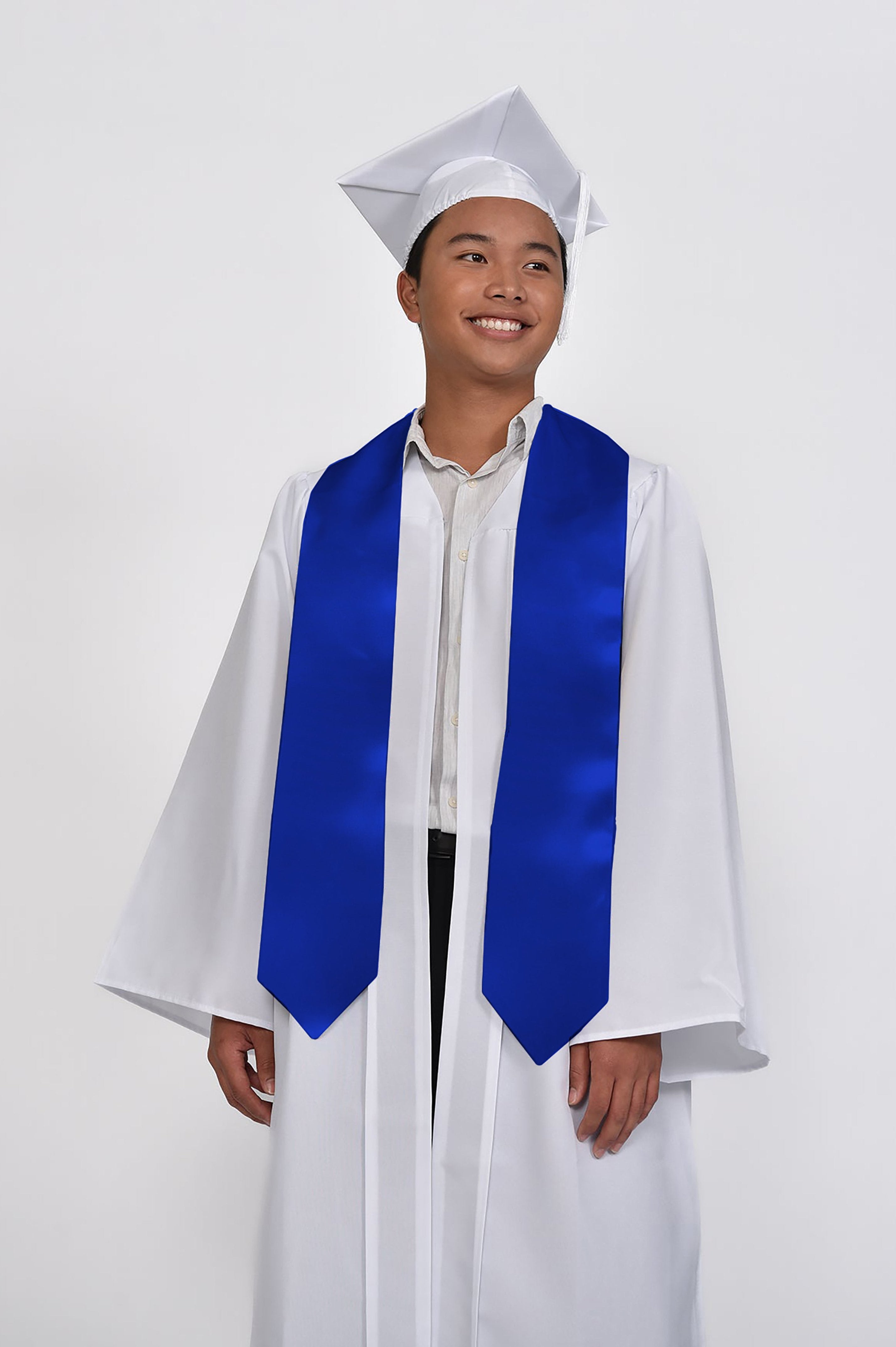 Navy Blue Colored Graduation Stole customization available